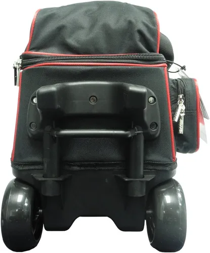 Vista 7 de Pyramid Path Premium Deluxe - Bolsa de bolos de doble rodillo de 2 bolas con gran compartimento separado para zapatos
