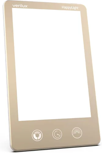Vista 8 de Verilux HappyLight Luxe - Lámpara de terapia de luz con 10,000 Lux, sin UV, luz blanca brillante LED con brillo ajustable, color, temporizador