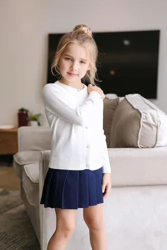 Vista 3 de SMILING PINKER cardigan de cuello redondo para niñas