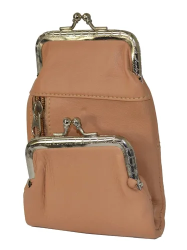 Vista 28 de Funda de cuero genuino para cigarrillos y mechero con cierre de torsión de Leatherboss (Beige)
