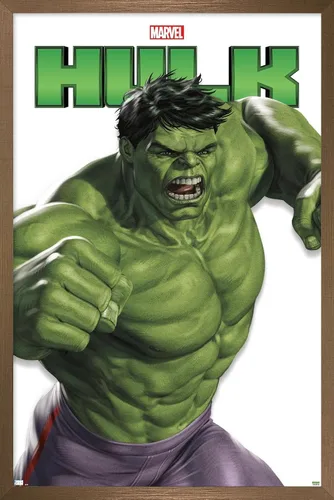 Vista 15 de Trends International Marvel Comics Hulk Feature Series - Póster de pared, 22.4 pulgadas de largo x 14.7 pulgadas, versión enmarcada de madera