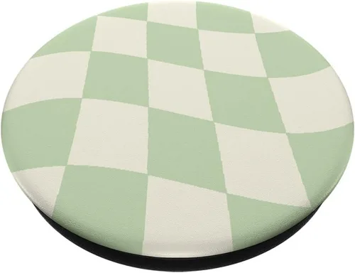 Vista 2 de PopSockets PopSockets intercambiables a cuadros verdes pastel danés