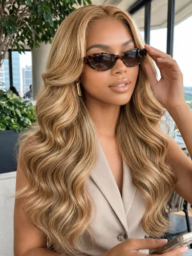 Vista 21 de KLAIYI Pre Everything™ Yaki - Pelucas de cabello humano lacio Yaki sin pegamento con reflejos degradados, color marrón balayage, encaje frontal