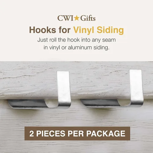 Vista 3 de Ganchos de vinilo discretos para colgar No-Hole-Hooks, bajo perfil, Estaño, Gris, Paquete de 2
