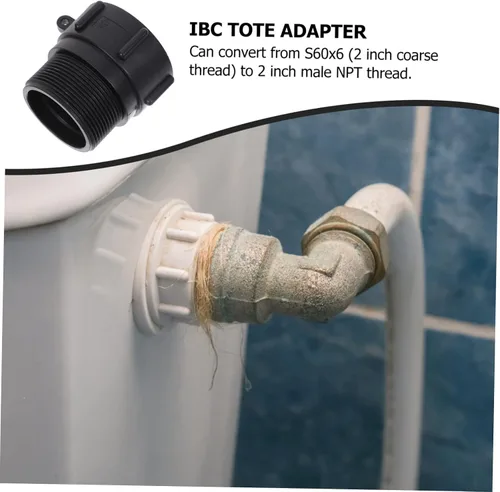 Vista 7 de Adaptador de asas Ibc resistente con junta que se convierte en conector de drenaje de grado alimenticio Npt macho para diseño de contenedores Ibc