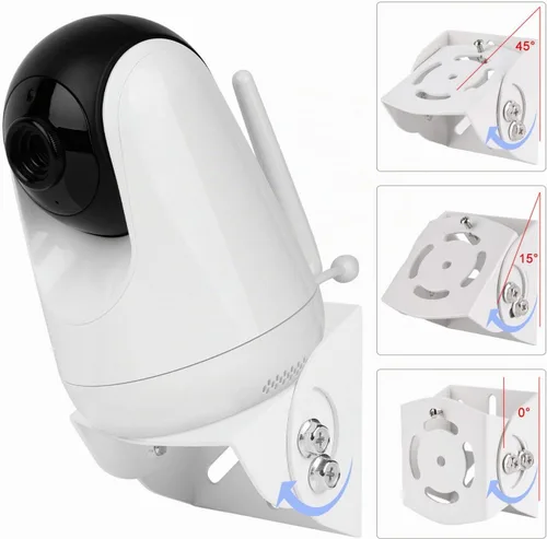 Vista 3 de Uogw Soporte para monitor de bebé, compatible con cámara VAVA VA-IH006/VA-IH009/Hipp, soporte de montaje en pared de ángulo ajustable
