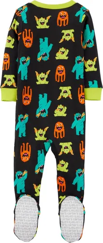 Vista 2 de Simple Joys by Carter's - Pijama de algodón con pies ajustados para bebés varones, paquete de 3