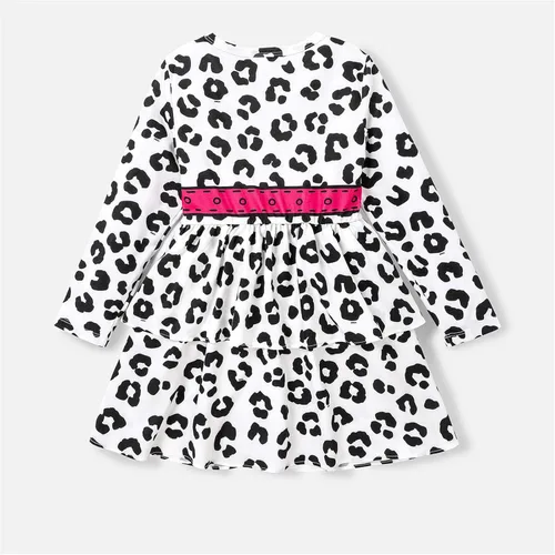 Vista 2 de L.O.L. Surprise! Girls Tiered Dress Figure Print Layered Long Sleeves Casual Dress Flowy Dress Size 6-12