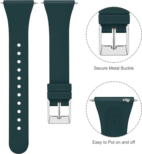 Vista 3 de Correas delgadas para Fitbit Versa 2 bandas mujeres hombres, correa de reloj impermeable de silicona suave de repuesto para reloj inteligente Fitbit