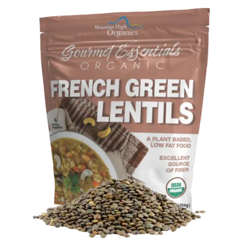 Vista 8 de Mountain High Organics Lentejas verdes francesas bolsa de 25 libras, 25 libras
