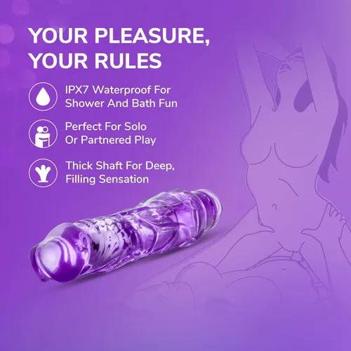 Vista 6 de Eden - Juguetes sexuales para adultos, consolador vibrador XL grueso de 9 pulgadas, vibrador de pene silencioso de múltiples velocidades, vibrador