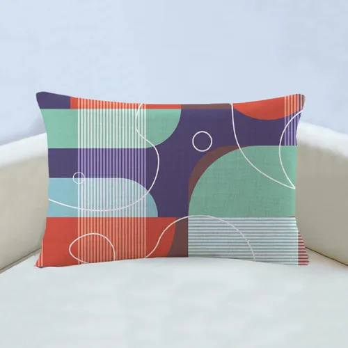 Vista 17 de Funda de almohada estampada, respaldo de dormitorio, almohada cuadrada con patrón de alce nórdico moderno, decoración para el hogar y la sala