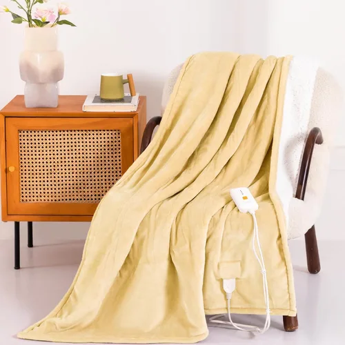 Vista 18 de Manta Eléctrica Térmica de 50" x 60" - Manta Térmica Eléctrica con 5 Niveles de Calefacción y 3 Horas de Apagado Automático, Lavable a Máquina