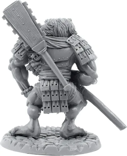 Vista 2 de Stonehaven Oni Troll Miniature - 82mm Urethane Resin Figure, 28mm Scale, with Scenic Base, Unpainted, Made in USA