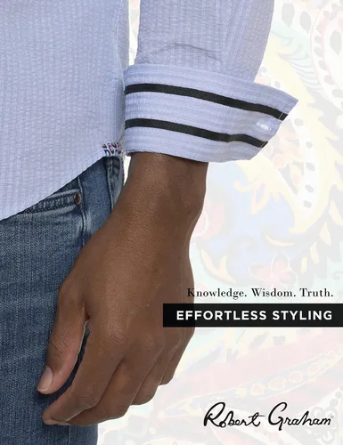 Vista 5 de Robert Graham Andrews - Camisa tejida de manga larga para hombre