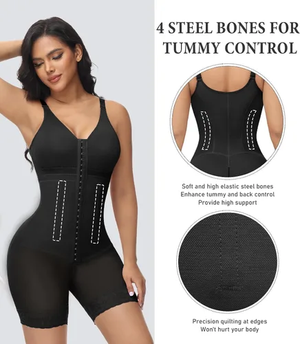 Vista 3 de M MYODRESS Fajas Colombianas Moldeadoras Posparto Etapa 2 Body Shaper Prenda de Compresión Tummy Tuck Shapewear con sujetador
