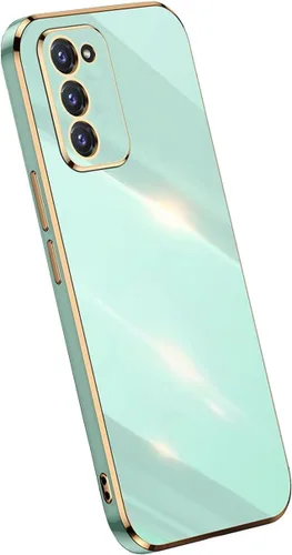 Vista 6 de Funda compatible con Galaxy S20 FE, bonita protección completa de lente de cámara y galvanizado a prueba de golpes, bordes de TPU suave, fundas Negro