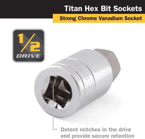 Vista 3 de Llave allen 15611 de 0,43 pulgadas para encaje de 1/2 pulgadas de Titan Tools.