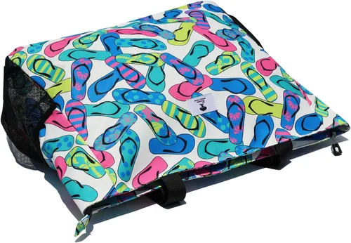 Vista 5 de Bolsa grande de playa resistente al agua, ligera de 20 pulgadas, bolsa grande para mujer, para gimnasio, playa, viajes, piscina, yoga, enfermeras