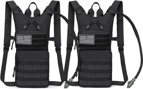 Vista 16 de Mochila de hidratación con aislamiento bolsa de agua con vejiga de 3 l de TPU, mochila táctica Molle de hidratación para senderismo, ciclismo, correr