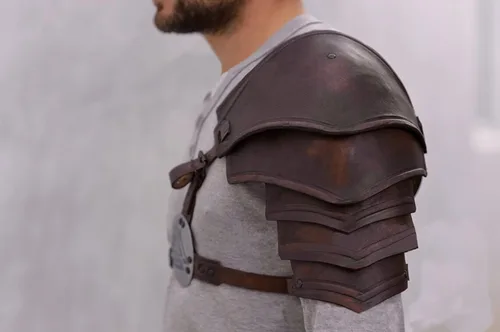 Vista 2 de Armadura medieval para el pecho de cuero vikingo, armadura ajustable para hombres y mujeres para LARP Halloween Cosplay fiesta