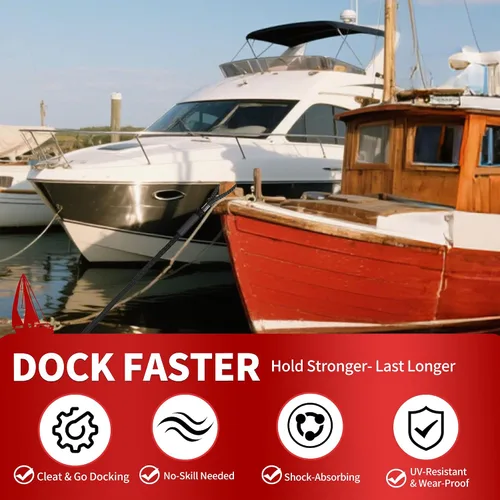 Vista 9 de Cuerda elástica para muelle, cuerda elástica para barco con flotador de espuma para pontón, seadoo, WaveRunner, kayak, regalos de barco