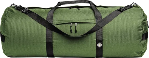 Vista 12 de Bolsa de lona con bolsillos, bolsa de viaje resistente, 1050D Tuff Cloth, Verde bosque, Premium con cremalleras