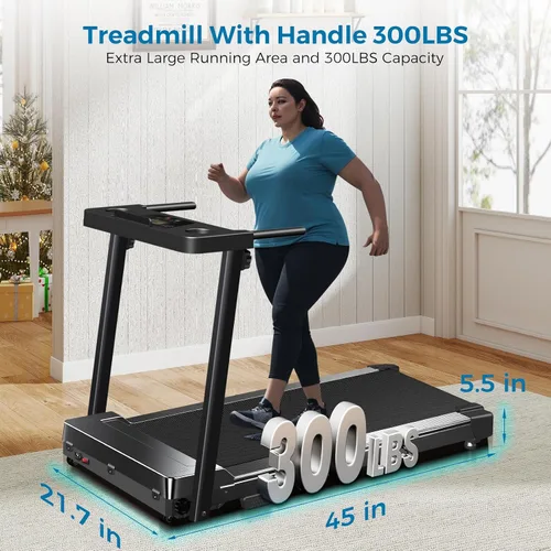 Vista 11 de Aiteid Treadmill with Handles, Small Treadmills for Home, Portable Electric Treadmills for Home 300 lbs Capacity,Walking Pad Treadmill,Lightweight