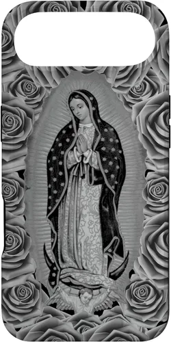 Vista 26 de Funda para iPhone 14 Pro Max Our Lady Virgen De Guadalupe Virgen María Floral