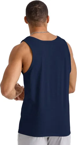 Vista 2 de Hanes Camiseta sin mangas de mezcla triple para hombre, ligera, sin mangas