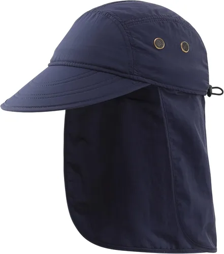 Vista 11 de Connectyle Sombrero de sol plegable con protección UV para hombre con solapa extraíble para el cuello al aire libre para aventura al aire libre