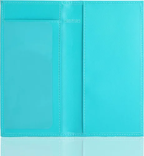 Vista 3 de LYOOmaLL Funda de cuero para chequera y registro para hombres y mujeres