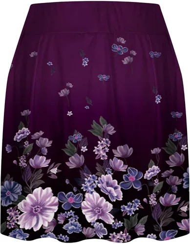Vista 4 de Women's Summer Runing Yoga Shorts Flowy Tennis Skirts Athletic Stretchy Short Gym Fake Two Piece Trouser Skirt Shorts