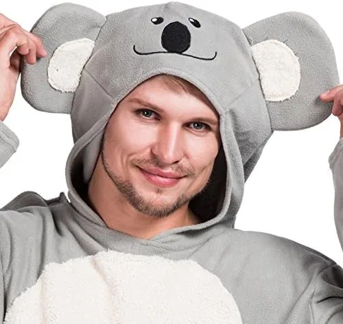Vista 7 de Snailify Pijama de koala para adultos, disfraz de koala para adultos, Multi colorido