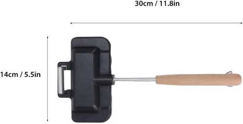 Vista 3 de Sartén para hornear sándwich de doble cara, sartén de doble cara, máquina de quesos a la parrilla, antiadherente, para desayunar