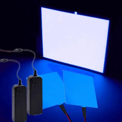 Vista 7 de El Panel de luz – 2 piezas 3.9 x 3.9 in DIY Electroluminiscente Cuttable Máscara Iluminación de Ojos DIY Cosplay Fiesta Decoración Azul