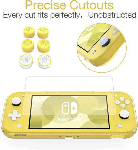 Vista 7 de HEYSTOP Funda de transporte compatible con Switch Lite funda Switch Lite con funda protectora de TPU suave para juegos de tarjeta de juegos 6 tapas
