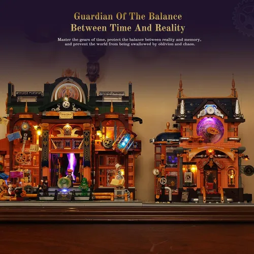 Vista 7 de Lumibricks Steampunk Memory Magic Shop Iluminación Juego de Construcción de Ladrillos, 2056 Piezas Juego Modular de Construcción de la Colección