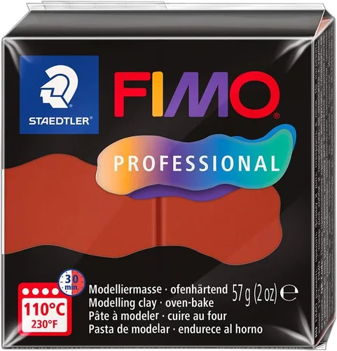 Vista 25 de STAEDTLER Arcilla de modelado de polímero FIMO Professional - Arcilla para hornear al horno - Negro, 2.01 oz - 1 bloque, 8040-9