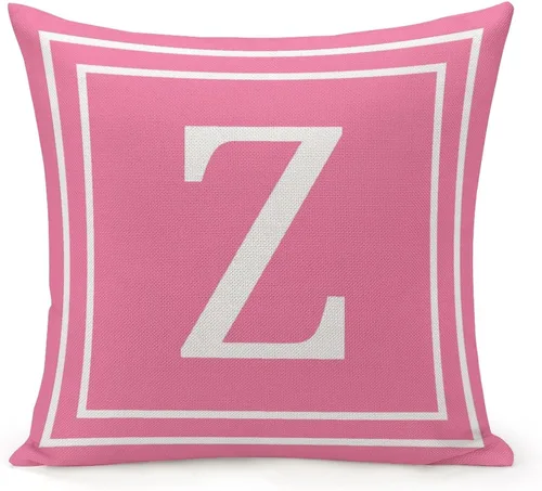 Vista 20 de Funda de almohada decorativa con diseño de letras blancas y monograma D, para sofá, dormitorio, automóvil, 16 x 16 pulgadas