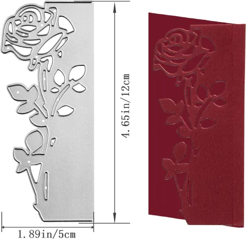 Vista 4 de Boao 3 piezas troqueladas, troqueles de metal para hacer tarjetas, álbum de recortes, tarjetas de papel en relieve, flores surtidas, cortes