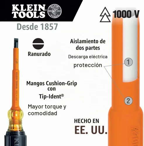 Vista 2 de Klein Tools 33529 Kit de herramientas aisladas premium, 1000 voltios, incluye: 3 alicates, 3 destornilladores, cortadores de cables