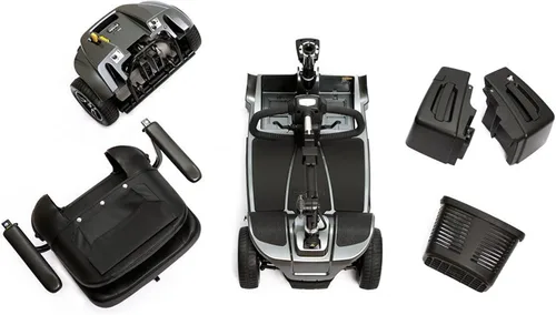 Vista 8 de Pride Revo 2.0 - Patinete de movilidad de 4 ruedas con Avail Ext Warr (gris)