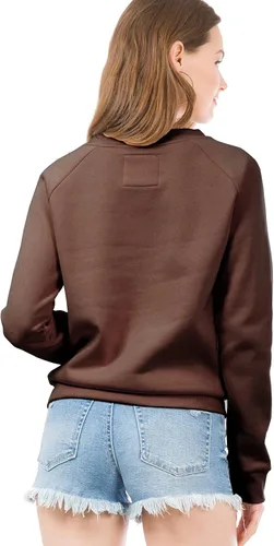 Vista 125 de Design by Olivia Sudadera básica suave y cómoda de cuello redondo para mujer, ropa de otoño