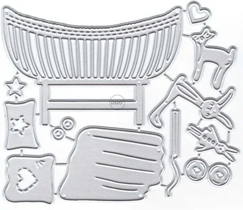Vista 33 de DzIxY Casas Troqueles de corte de metal para kit de fabricación de tarjetas, troquelados de papel en relieve, plantillas de máquina de álbumes