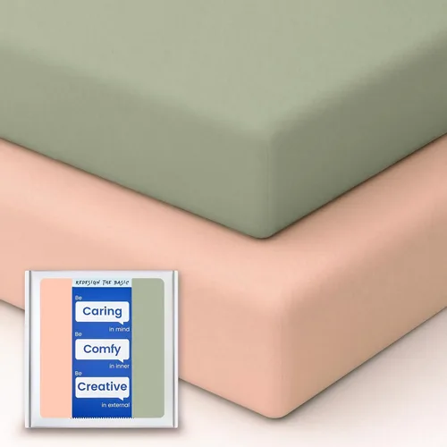 Vista 27 de Sábanas suaves para cuna de niño de alta calidad, sábana bajera para cuna ultra transpirable, sábanas súper elásticas de 28 x 52 x 9 pulgadas