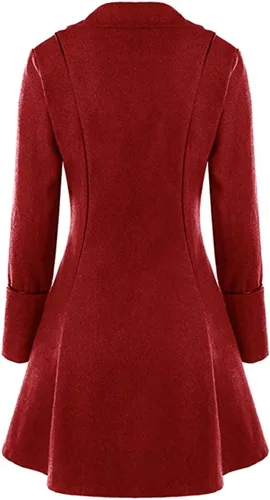 Vista 2 de VOREING Chaqueta delgada steampunk de encaje para mujer, abrigo gótico victoriano medieval