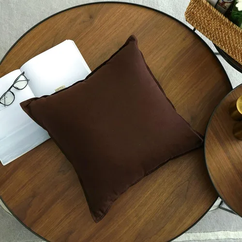 Vista 80 de Jeanerlor Funda de almohada decorativa de lino y algodón sólido de 18 x 18 pulgadas con cremallera, funda de cojín europea, funda de almohada