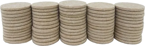 Vista 6 de Felt So Good 8802E Almohadillas autoadhesivas de fieltro para muebles, 1-1/2 pulgadas, beige, paquete de 60