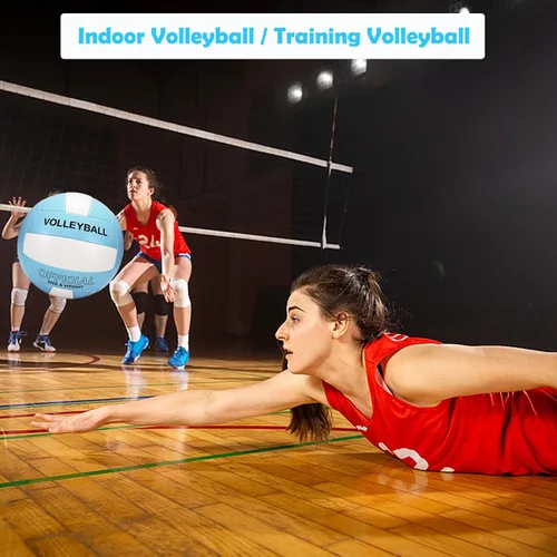 Vista 4 de Voleibol Tamaño Oficial 5 para Interior y Exterior, Voleibols de Toque Suave para Adultos, Juego de Playa, Piscina, Gimnasio, Entrenamiento, Diseño